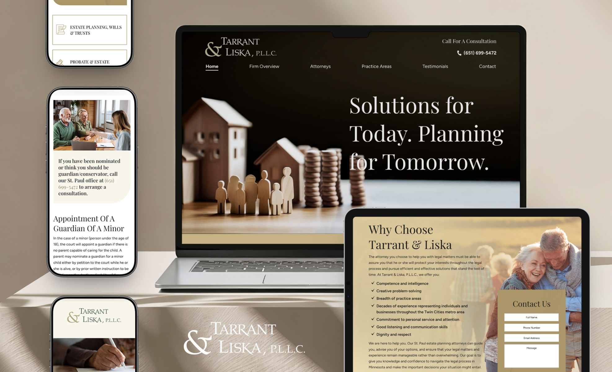 Law Firm Website design for Tarrant & Liska, PLLC