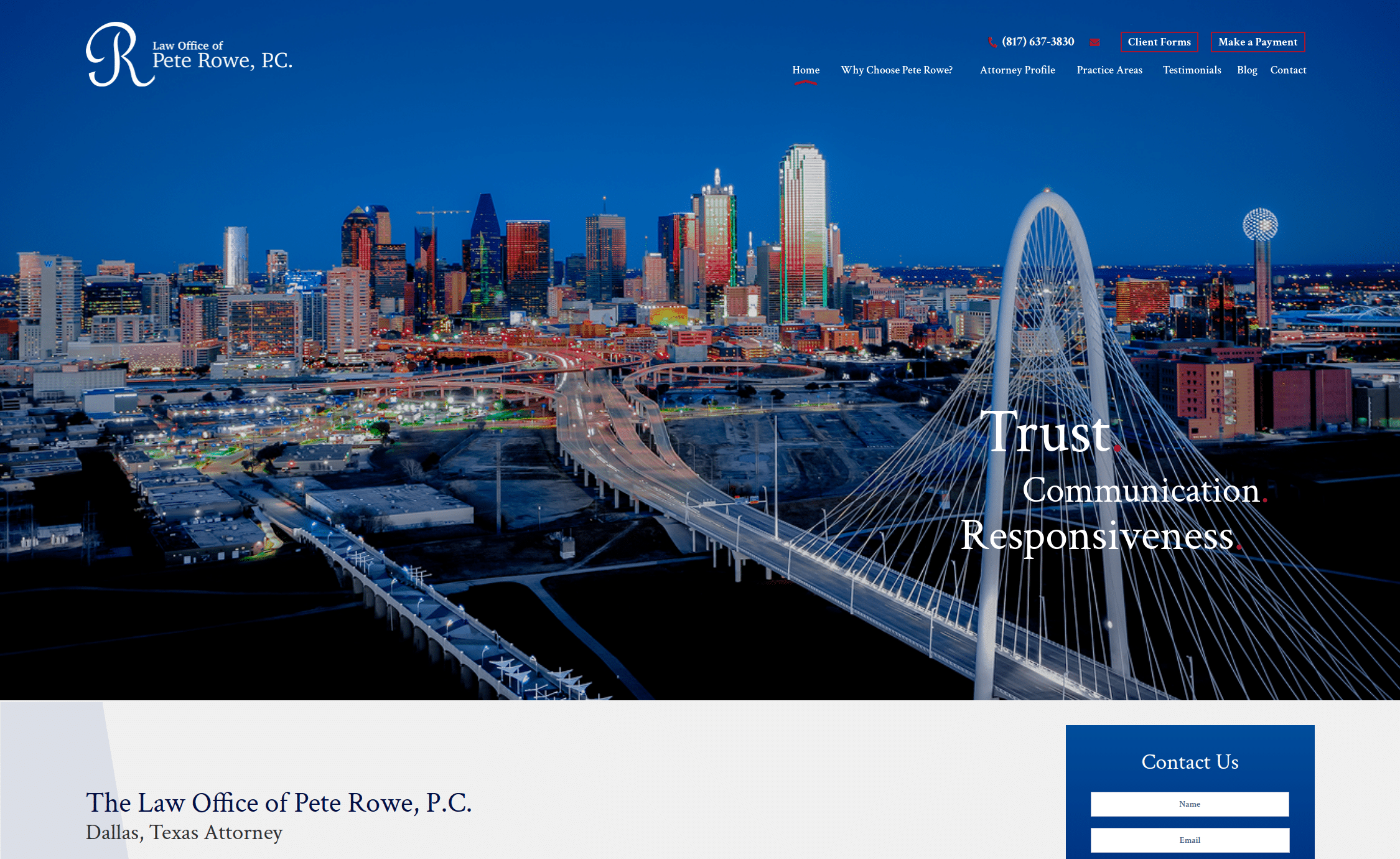 Law Firm Website design for Law Office of Pete Rowe,…
