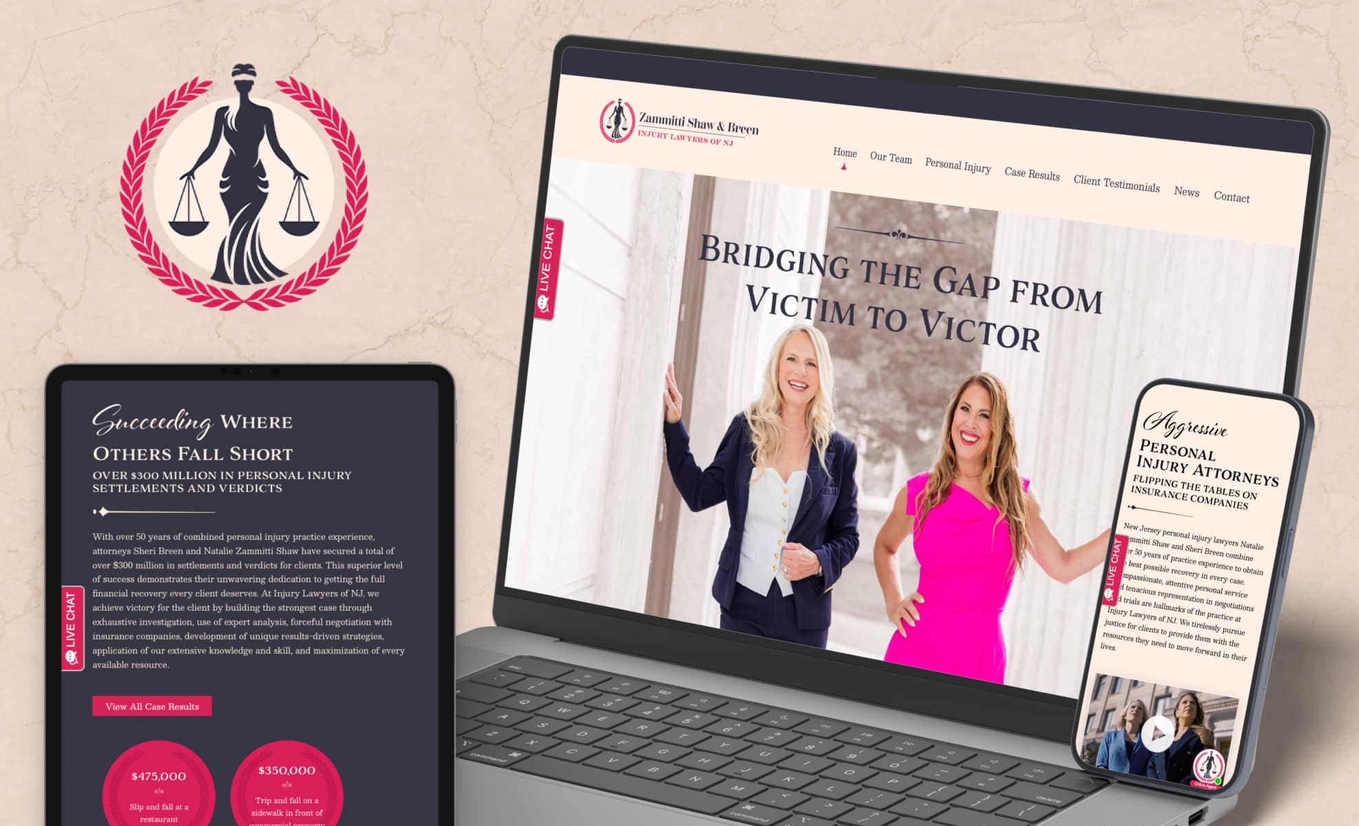 Law Firm Website design for Zammitti Shaw & Breen