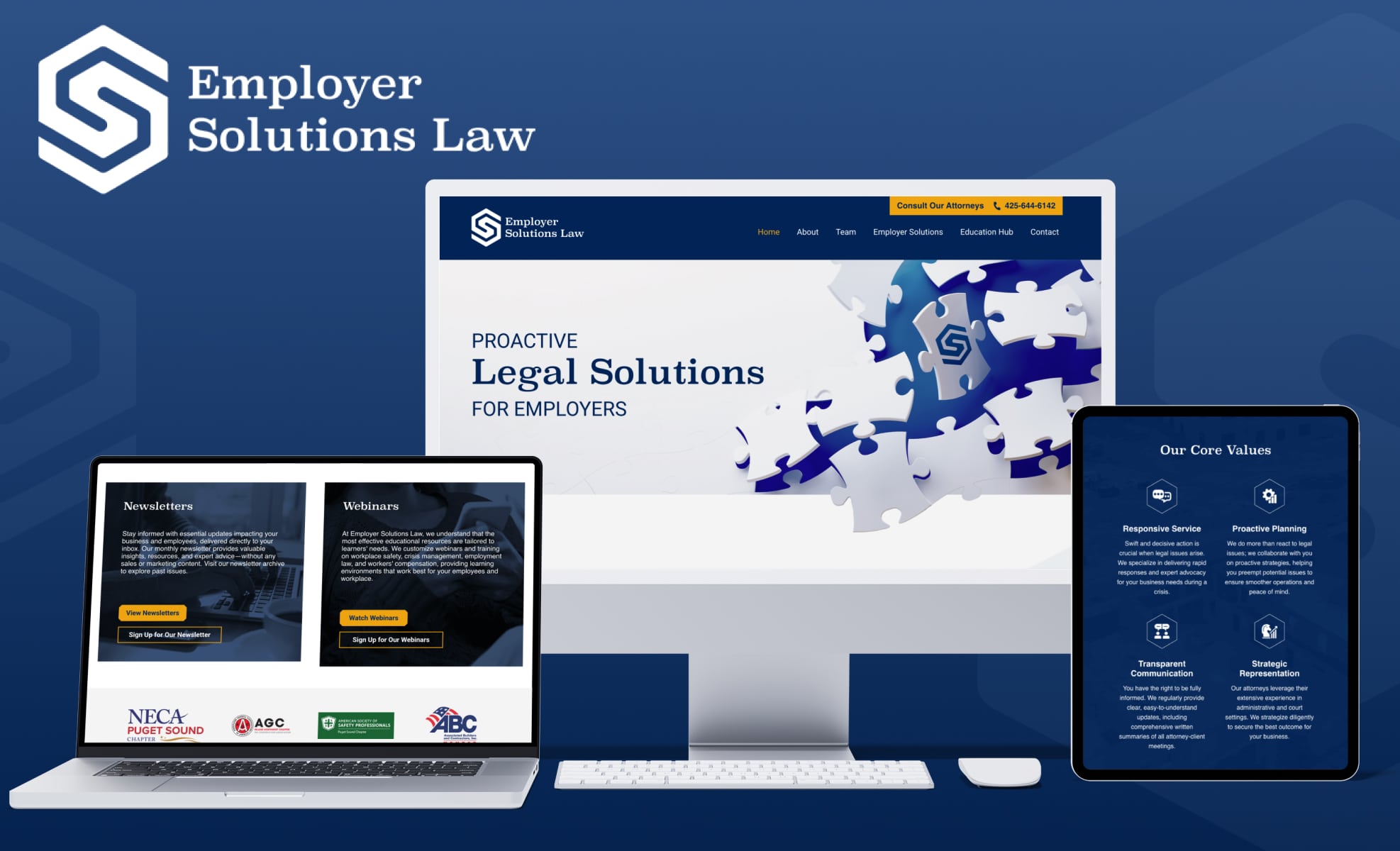 Law Firm Website design for Employer Solutions Law