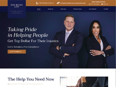 Law Firm Website design for Ron Bonin Law