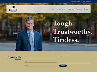 Law Firm Website design for Looney Injury Law, PLLC