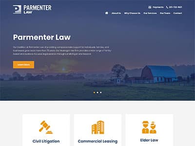 Law Firm Website design for Parmenter Law