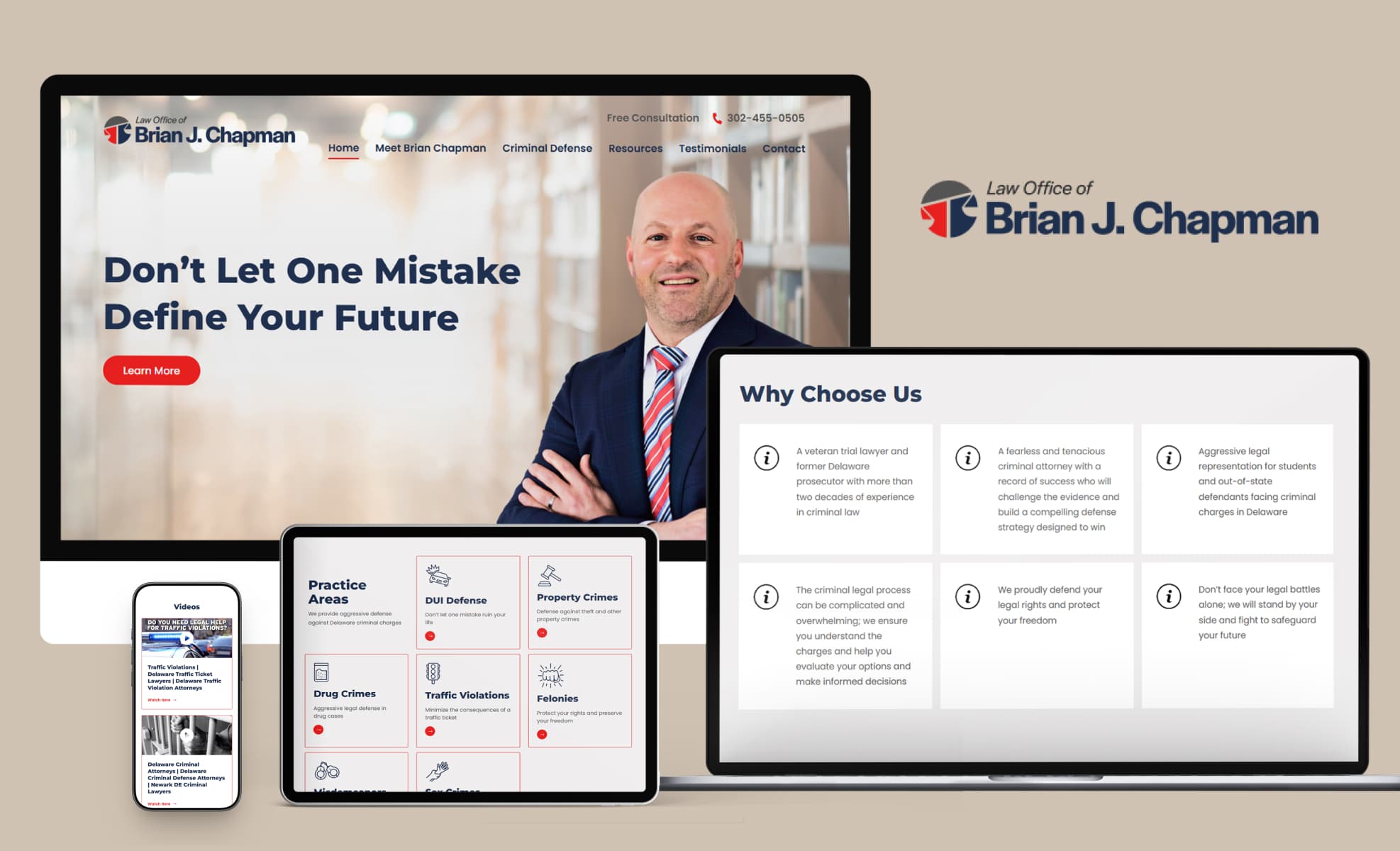 Law Firm Website design for Law Office of Brian J. Ch…