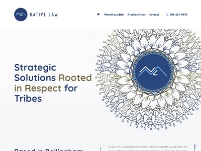 Law Firm Website design for Native Law PLLC