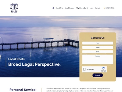 Law Firm Website design for Trice Law Group, LLC