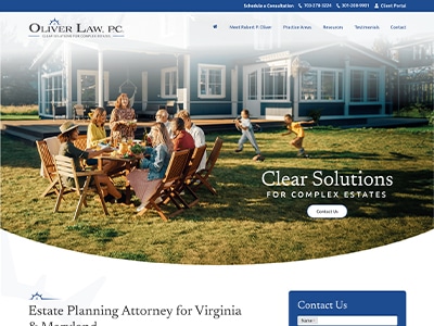 Law Firm Website design for Oliver Law, P.C.