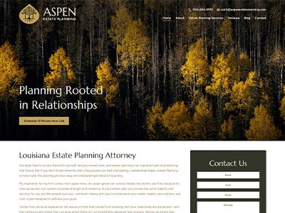Law Firm Website design for Aspen Estate Planning, LL…