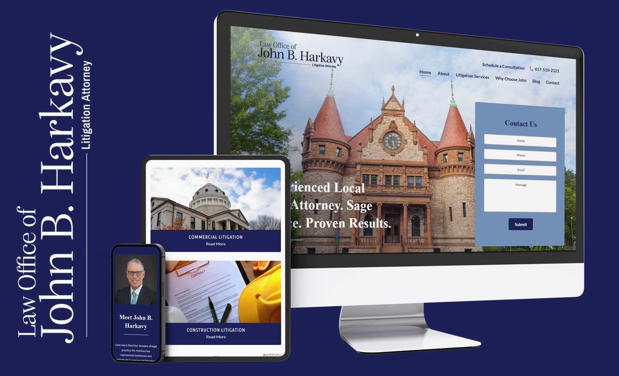 Law Firm Website design for Law Office of John B. Har…