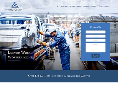 Law Firm Website design for Adler Firm, PLLC