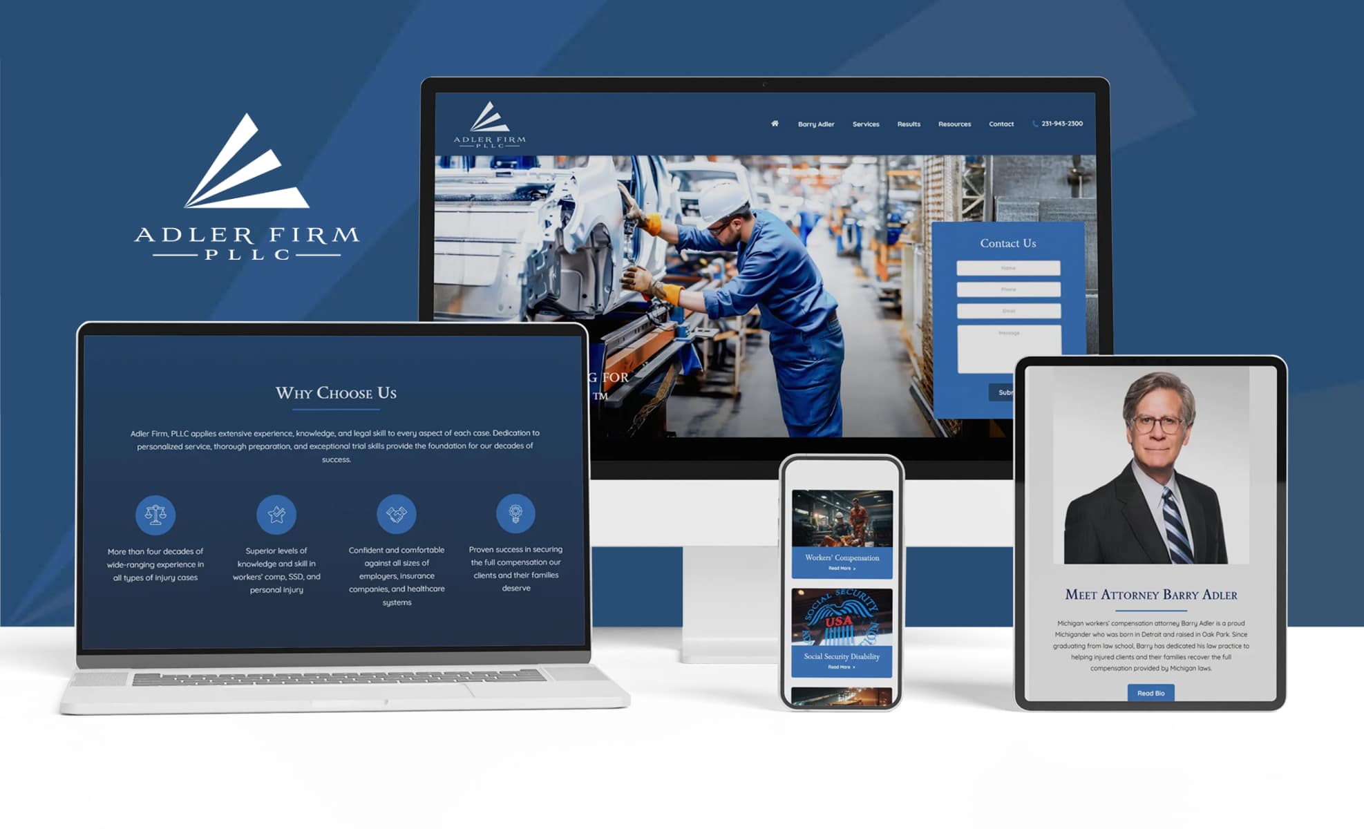 Law Firm Website design for Adler Firm, PLLC