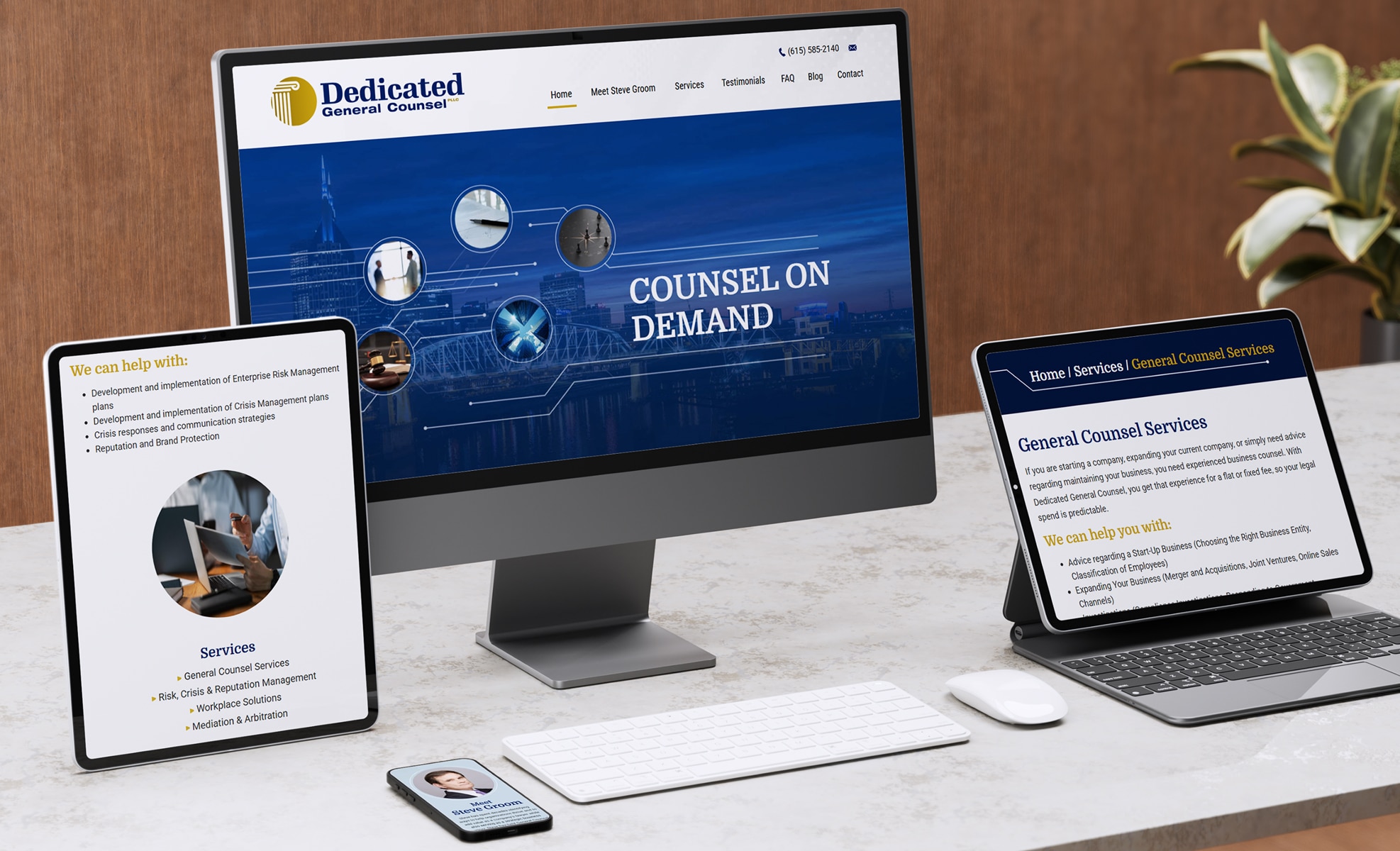 Law Firm Website design for Dedicated General Counsel…