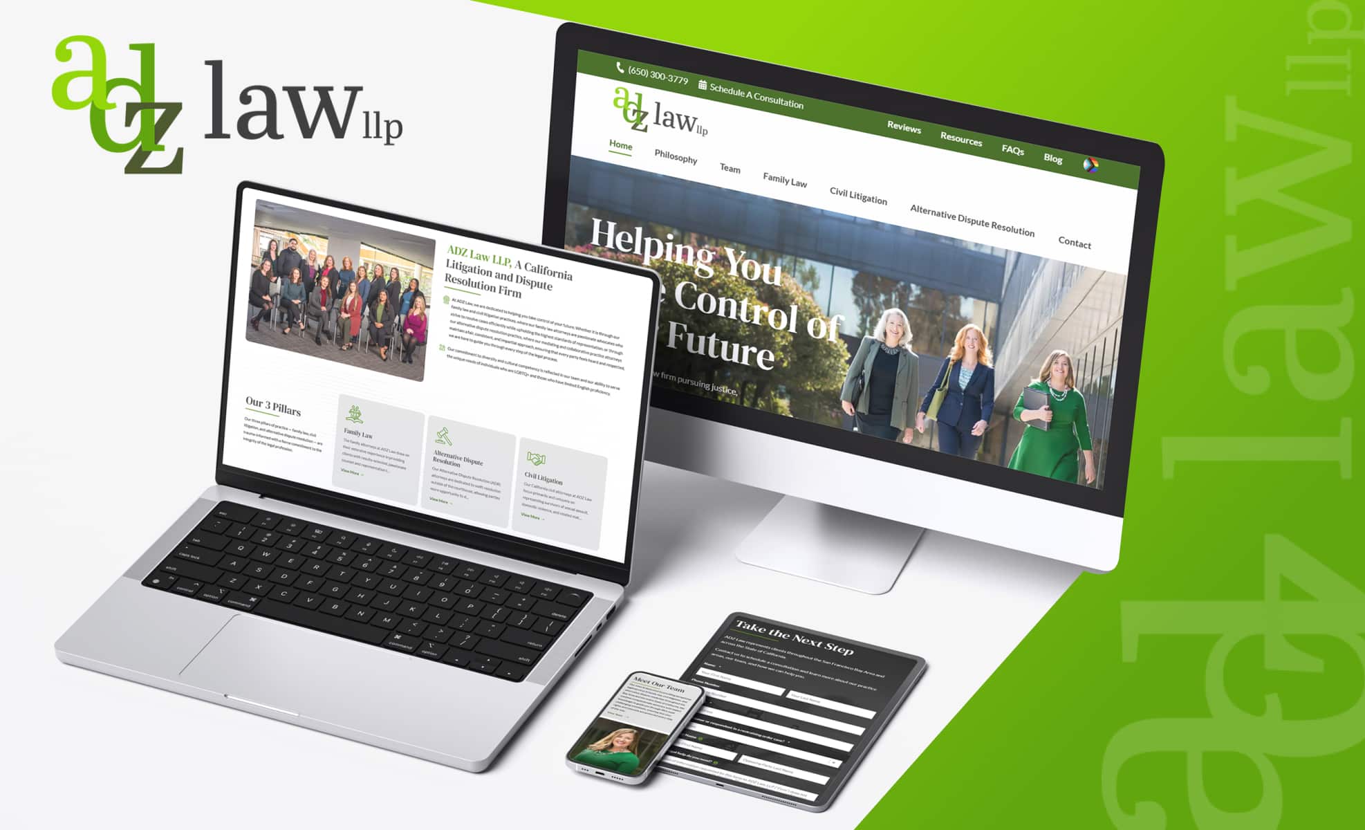 Law Firm Website design for ADZ Law LLP