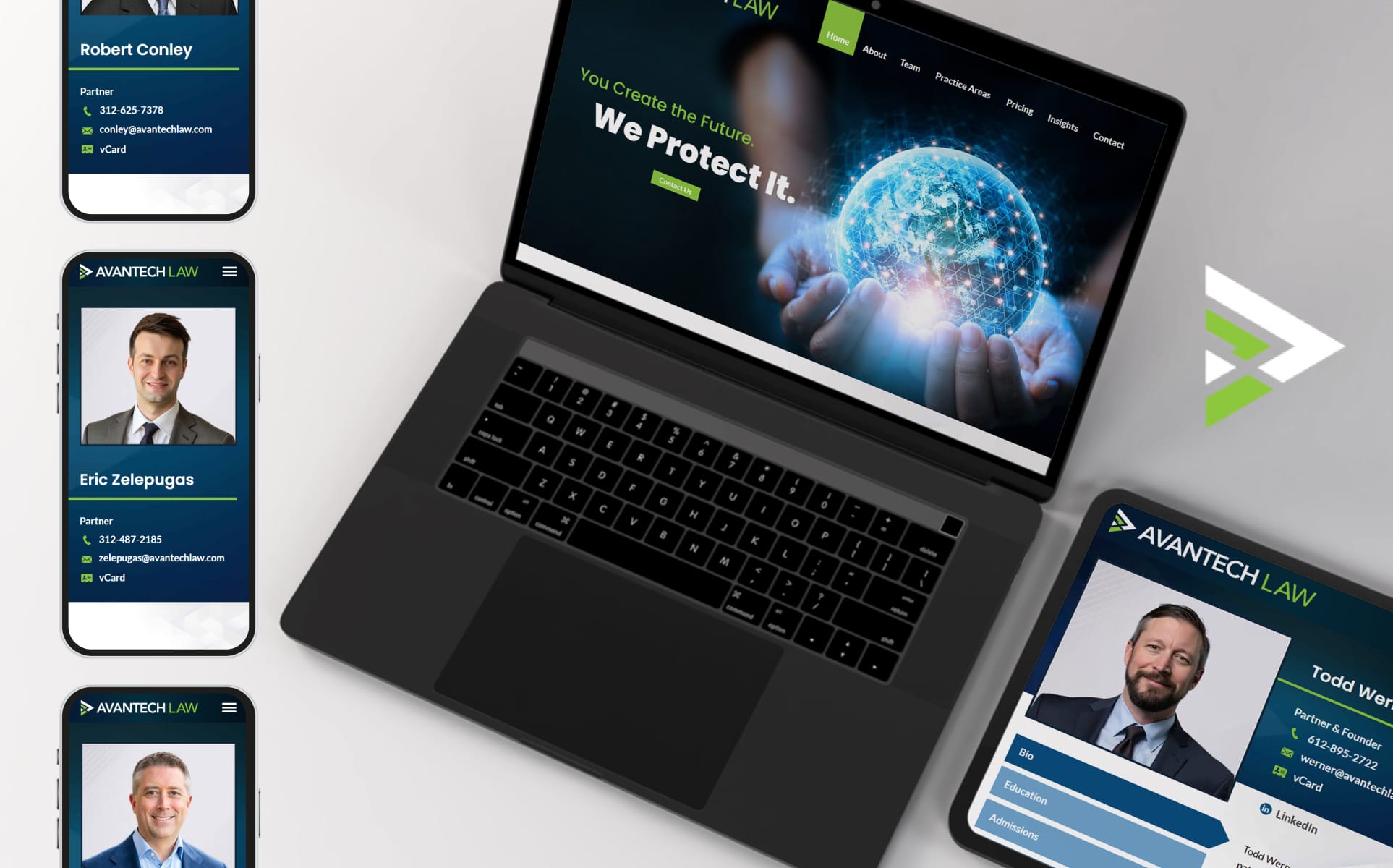 Law Firm Website design for Avantech Law, LLC