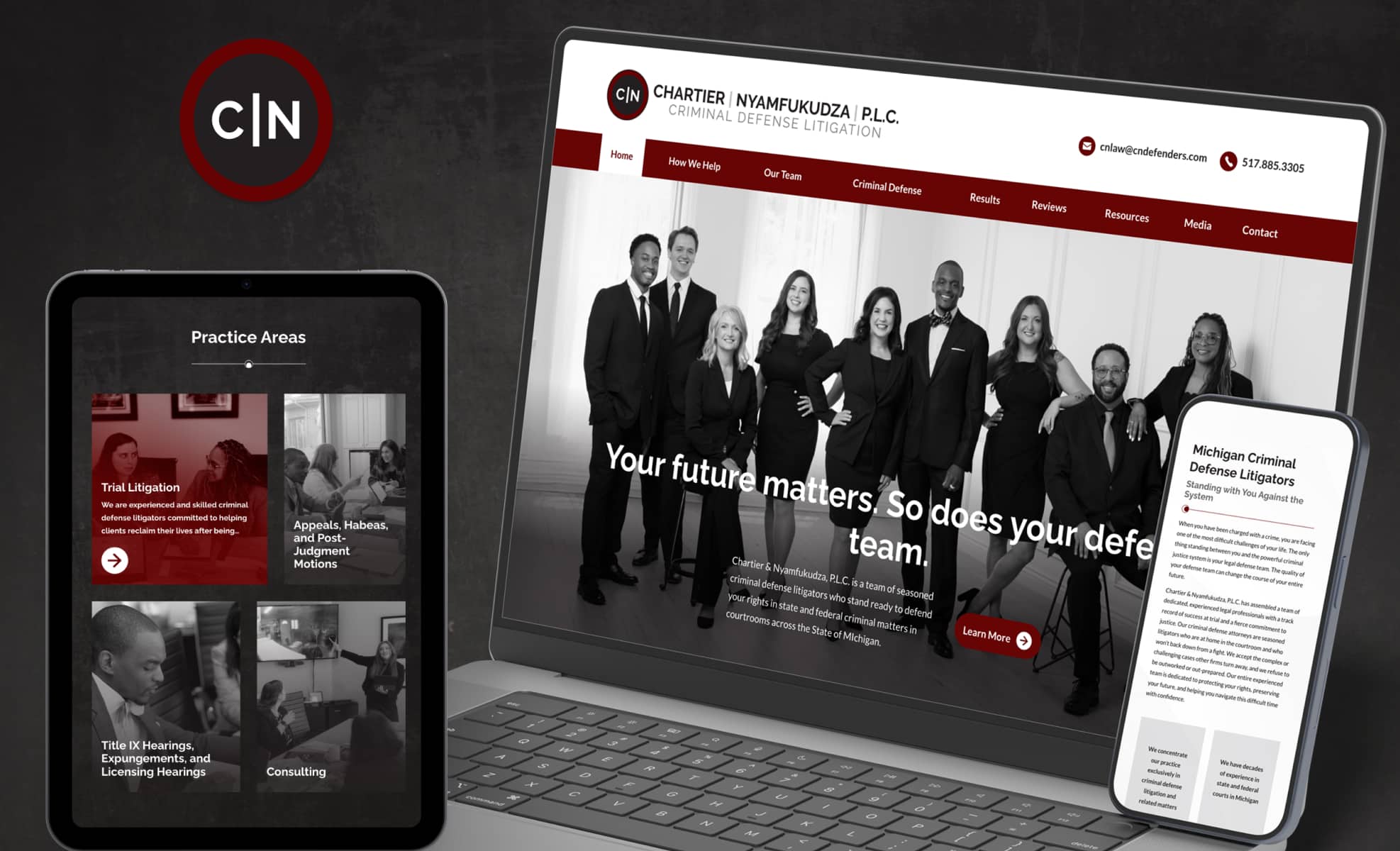 Law Firm Website design for Chartier & Nyamfukudza, P…