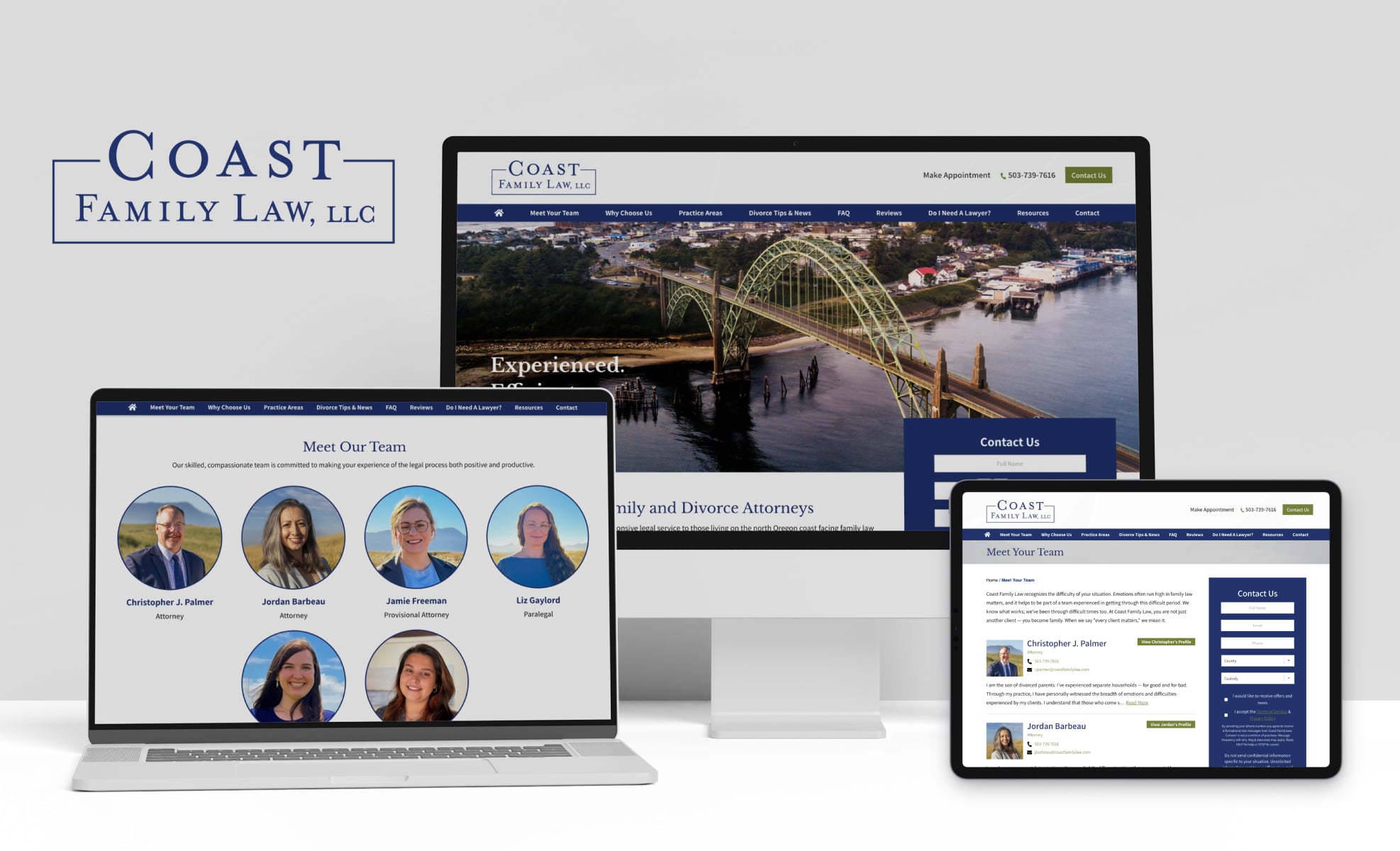 Law Firm Website design for Coast Family Law, LLC