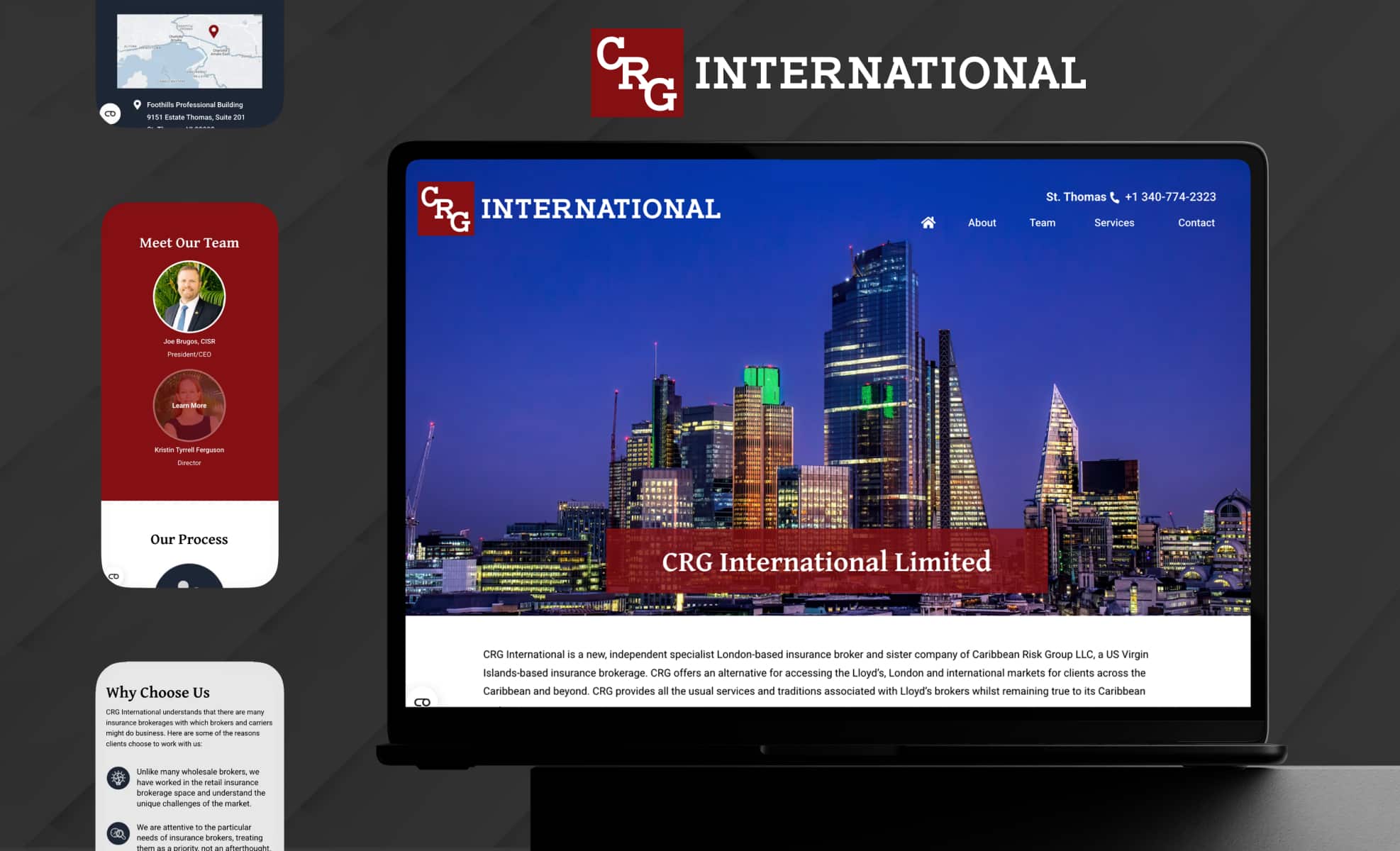 Law Firm Website design for CRG International Limited