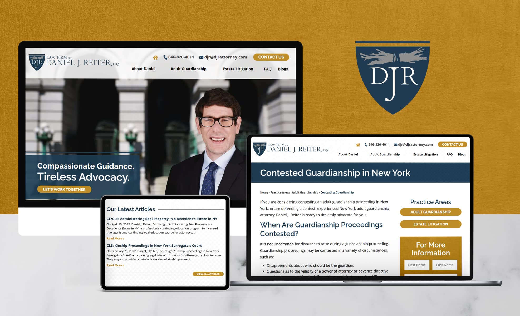 Law Firm Website design for Law Firm of Daniel J. Rei…
