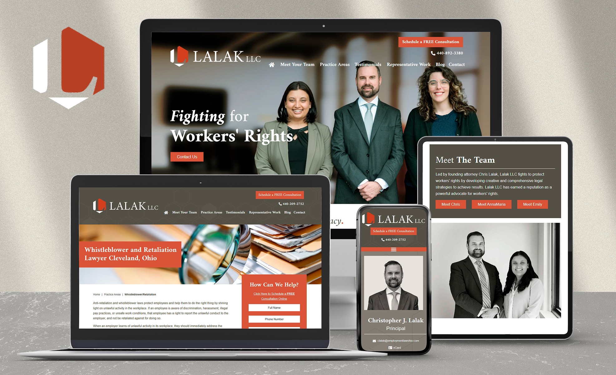 Law Firm Website design for Lalak LLC