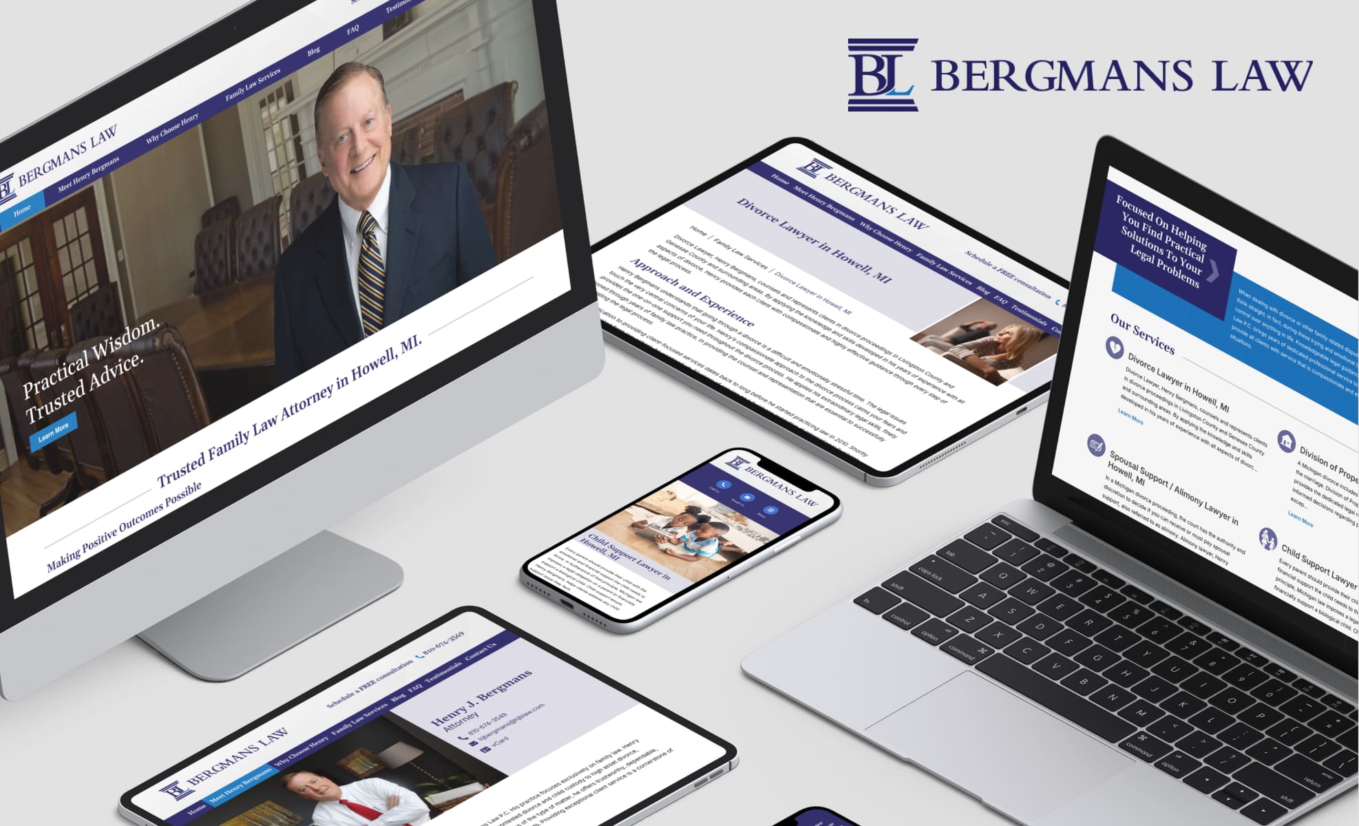 Law Firm Website design for Bergmans Law P.C.