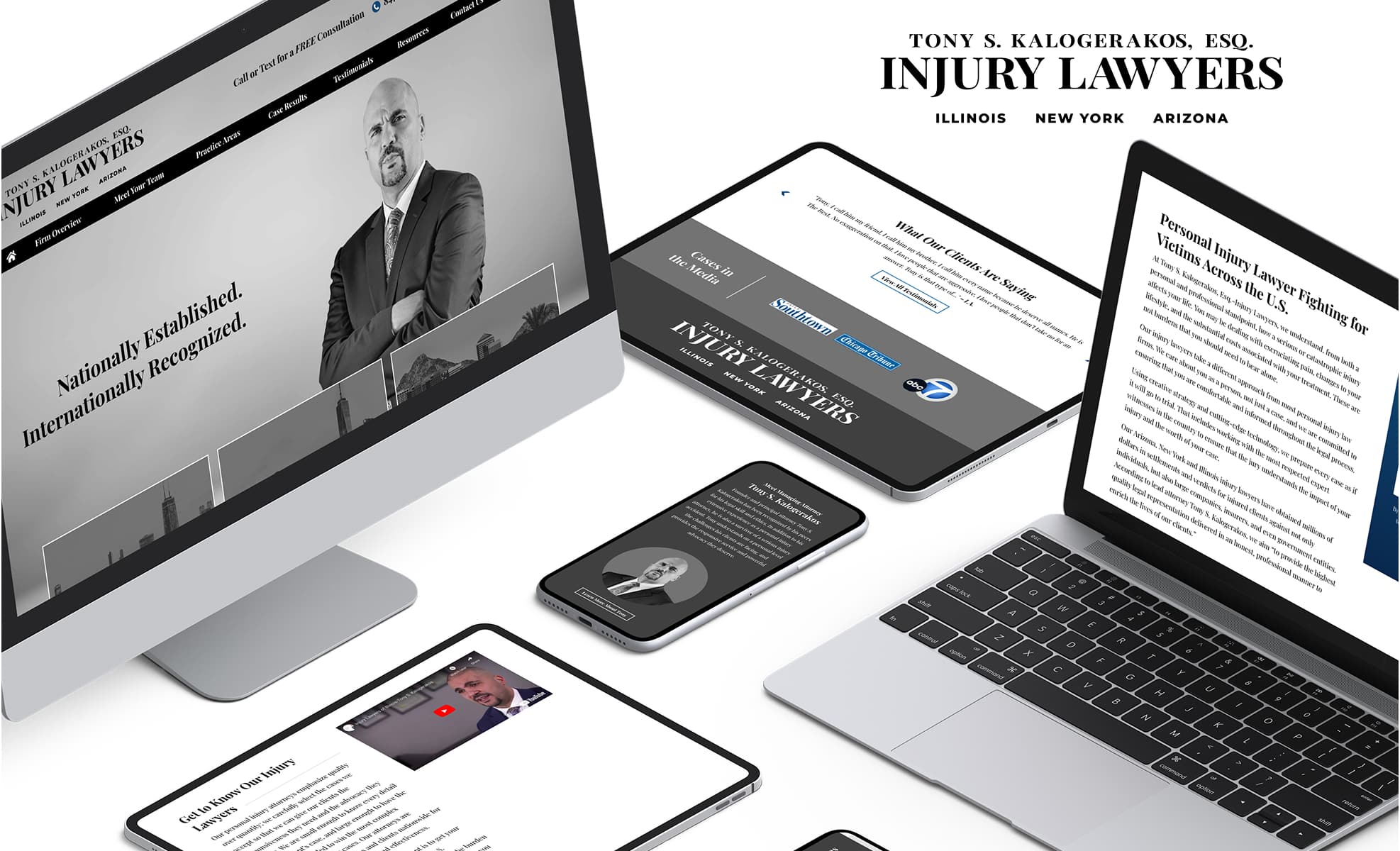 Law Firm Website design for Tony S. Kalogerakos, Esq.…