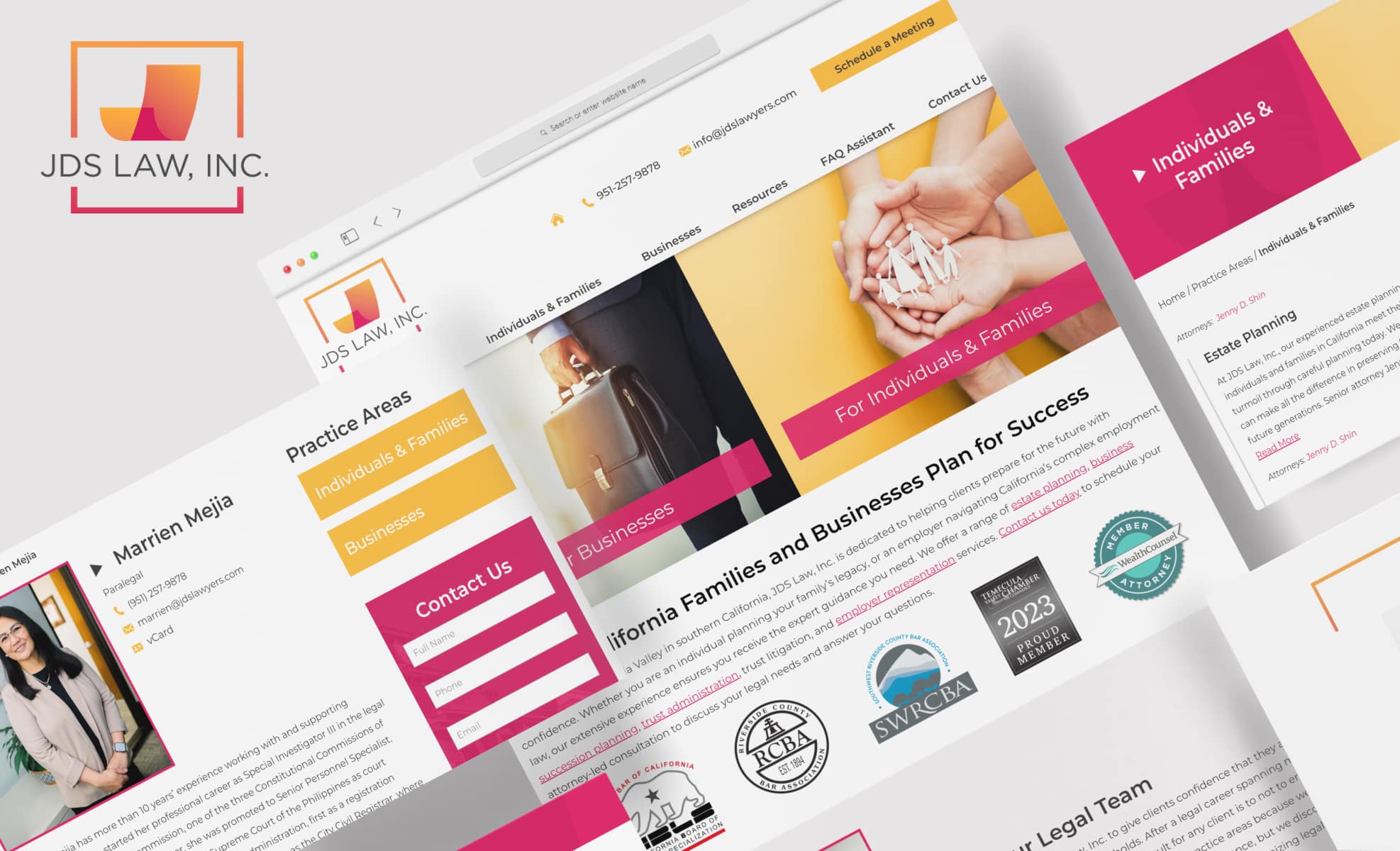 Law Firm Website design for JDS Law, Inc.