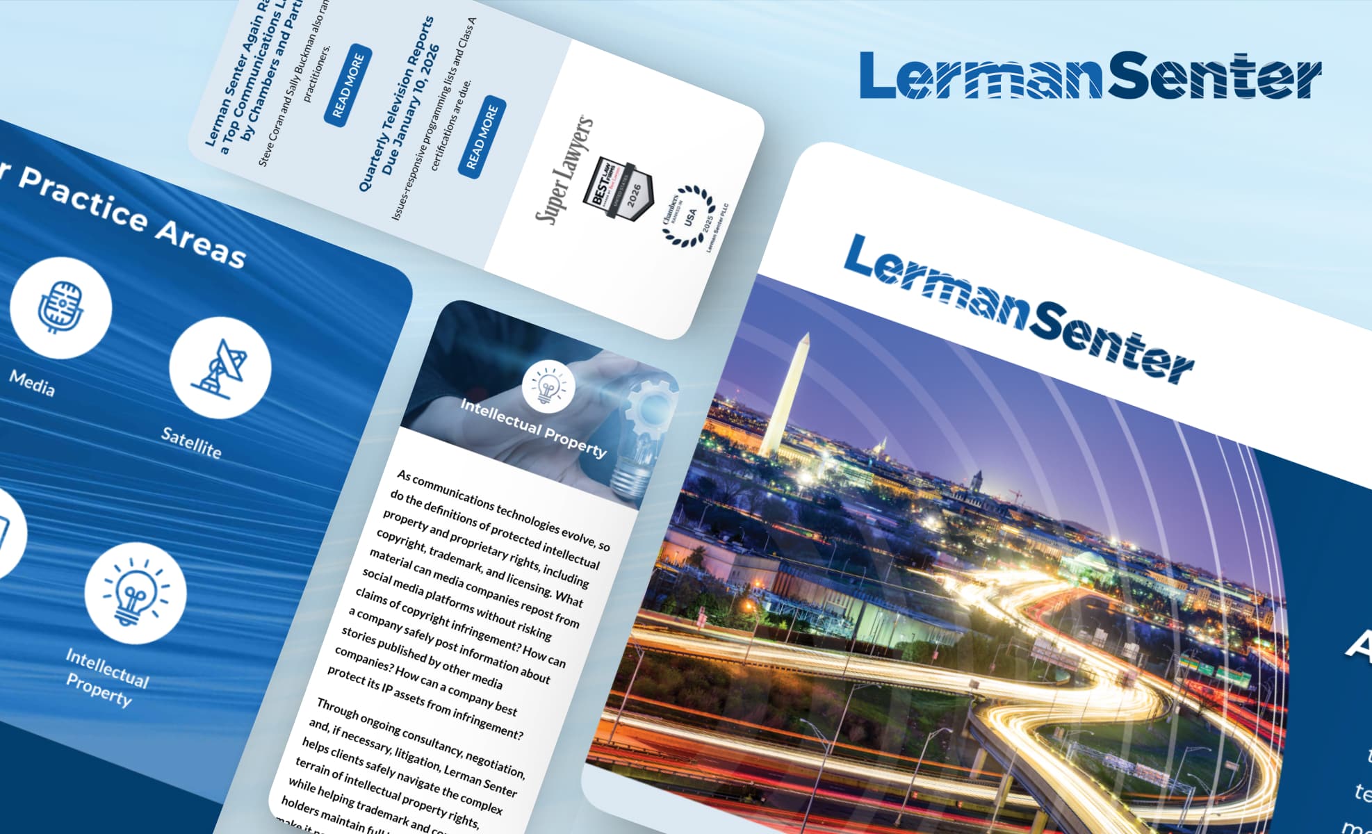 Law Firm Website design for Lerman Senter PLLC