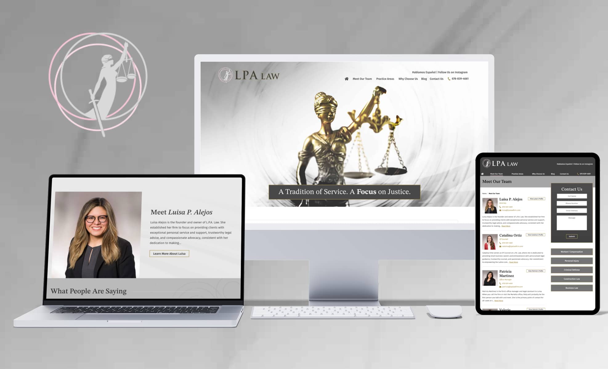 Law Firm Website design for L.P.A. Law