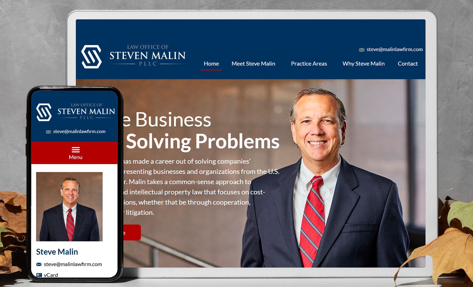 Law Firm Website design for Law Office of Steven Mali…
