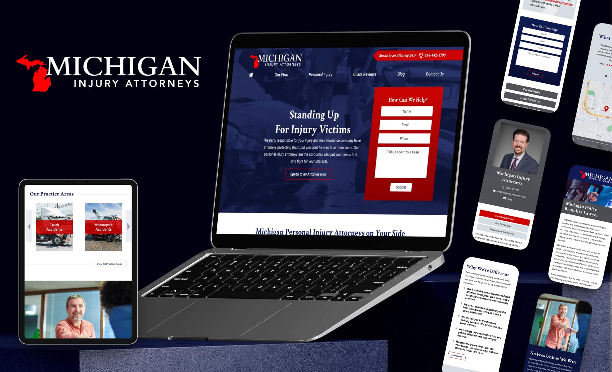 Law Firm Website design for Michigan Injury Attorneys