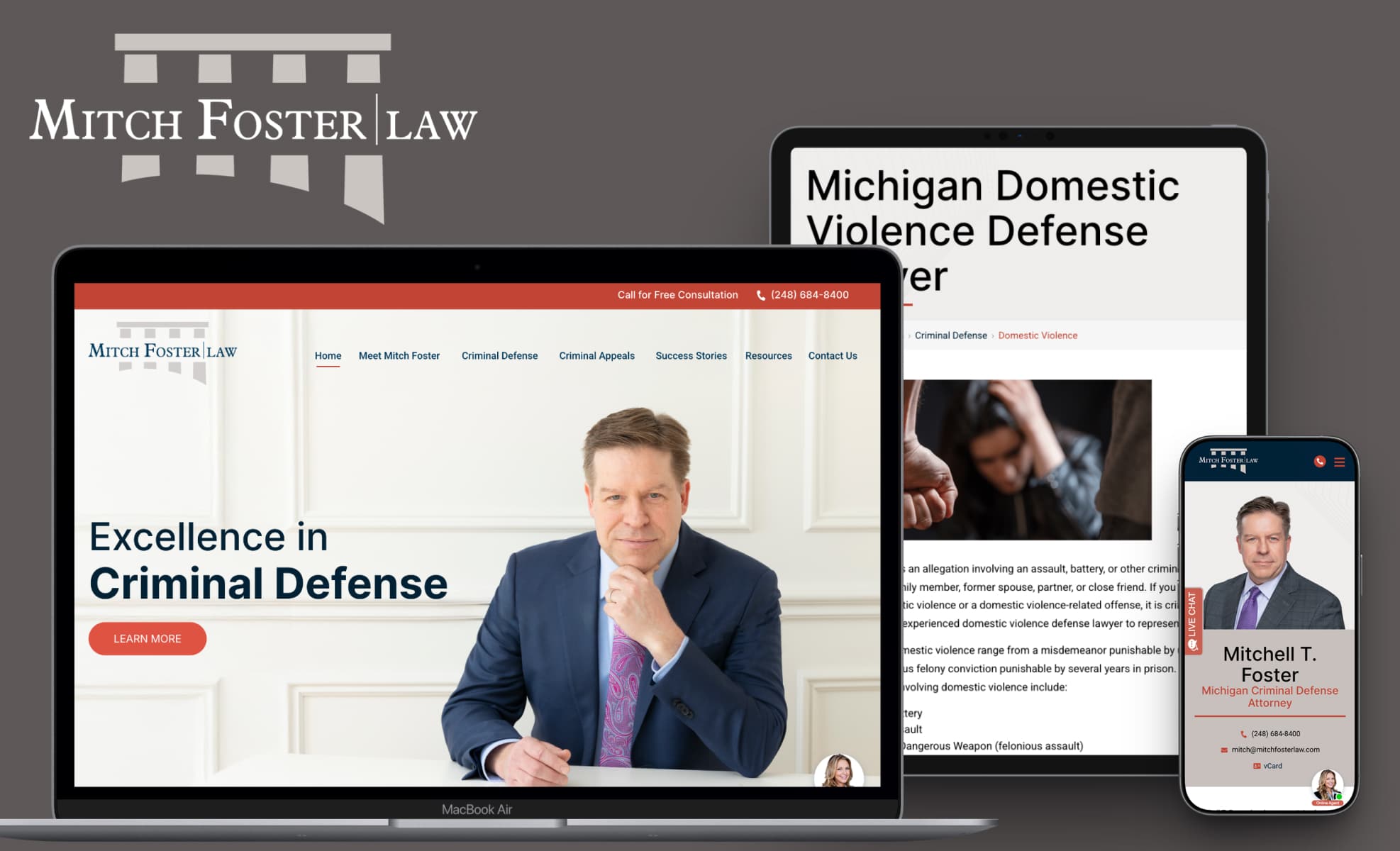 Law Firm Website design for Mitch Foster Law