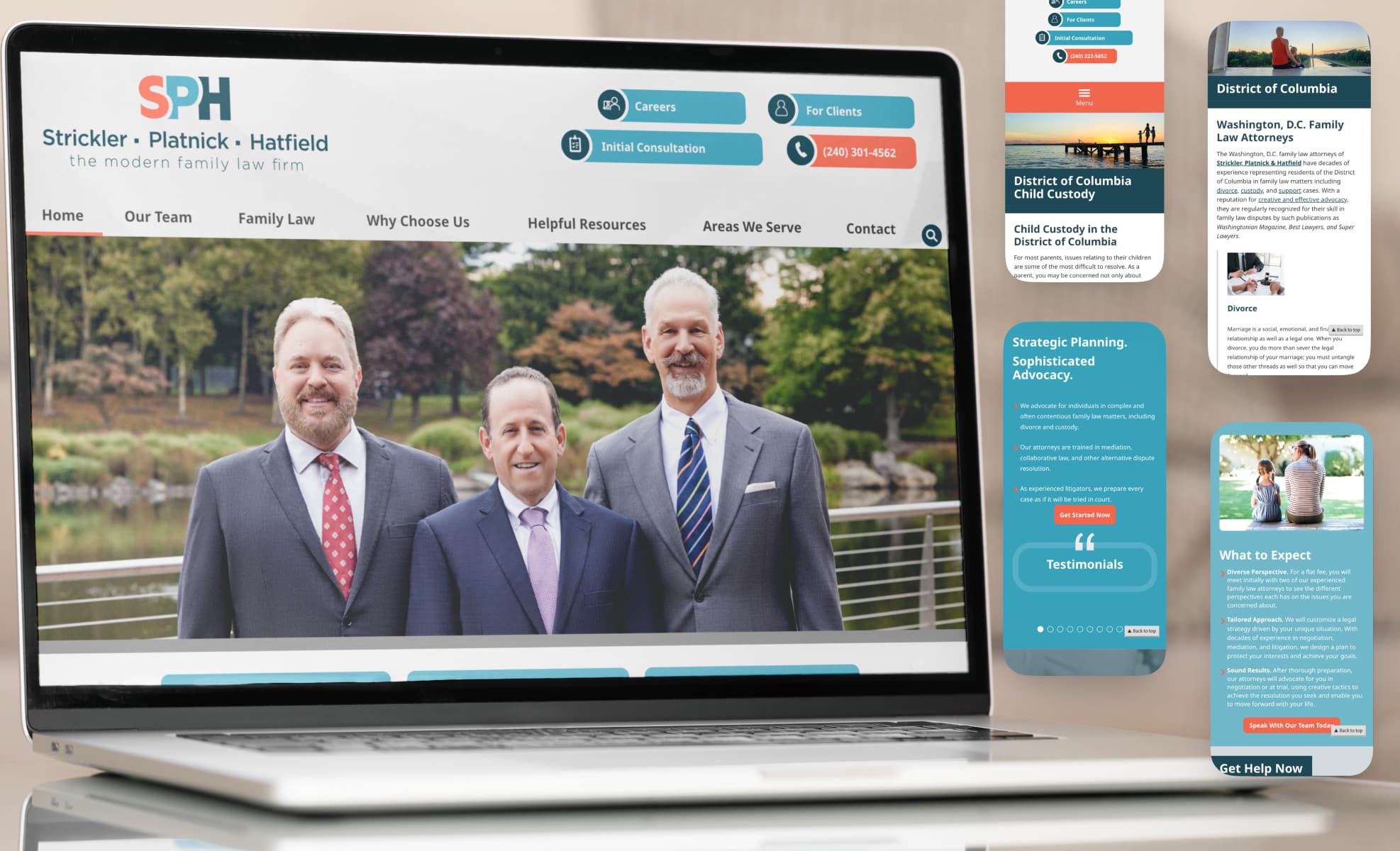 Law Firm Website design for Strickler, Platnick & Hat…