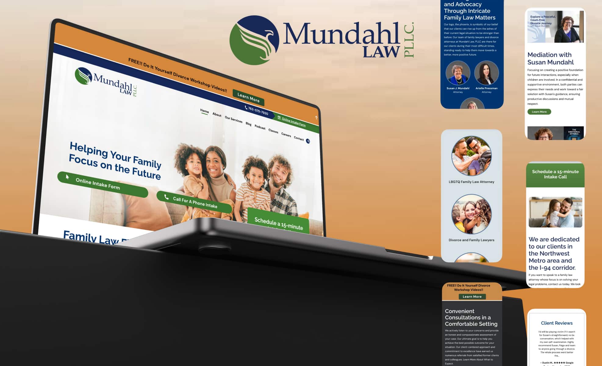 Law Firm Website design for Mundahl Law, LLC