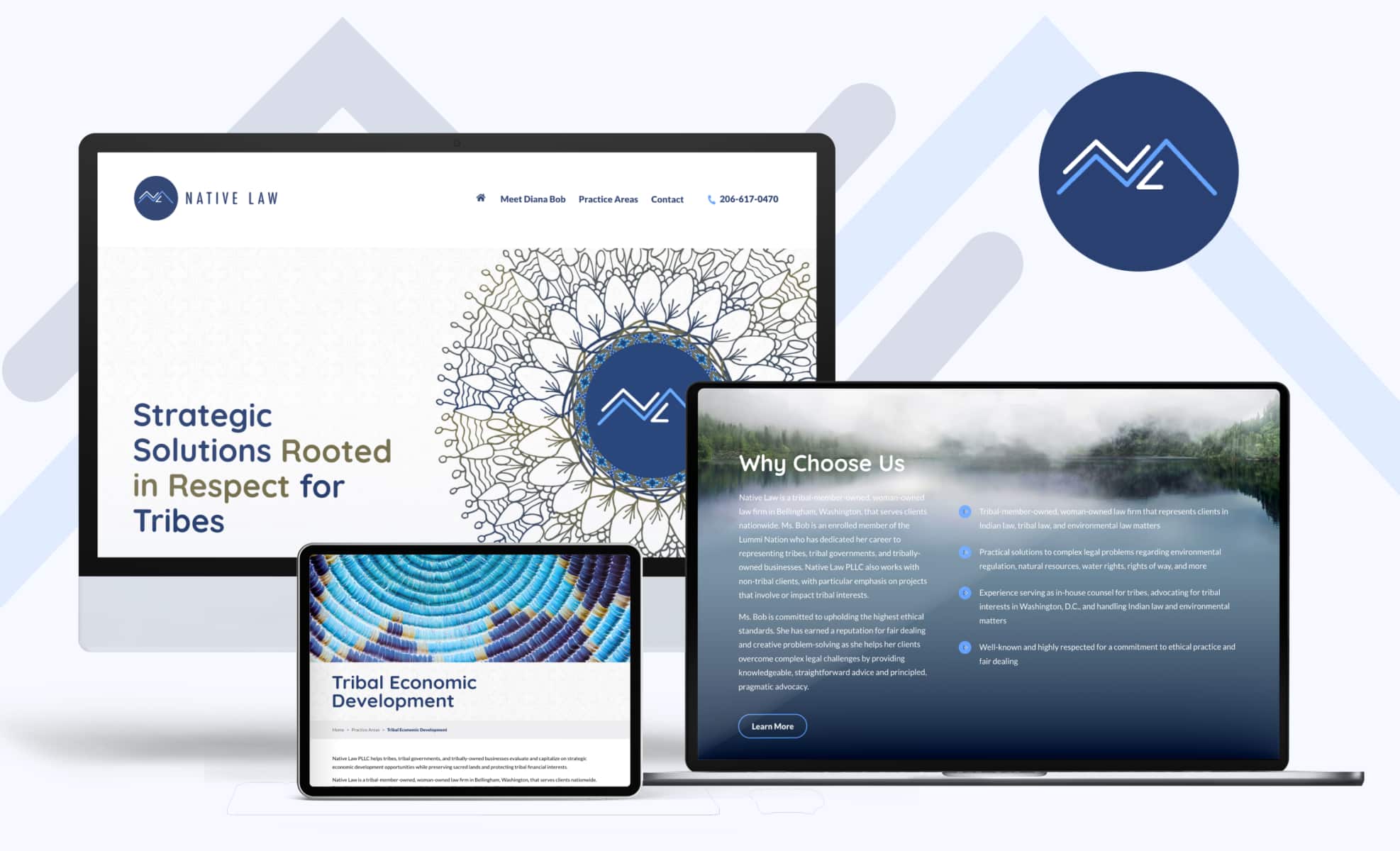 Law Firm Website design for Native Law PLLC