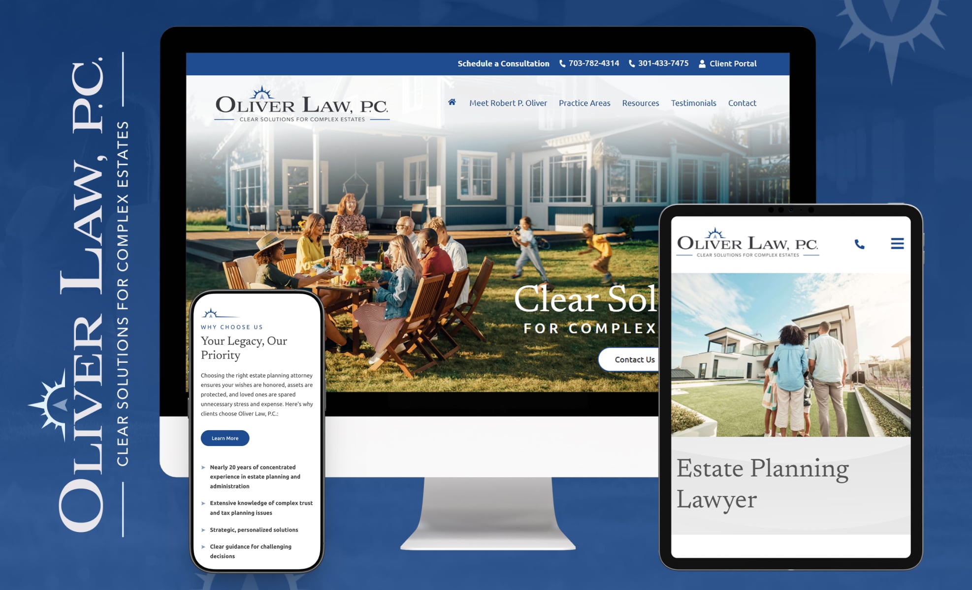 Law Firm Website design for Oliver Law, P.C.