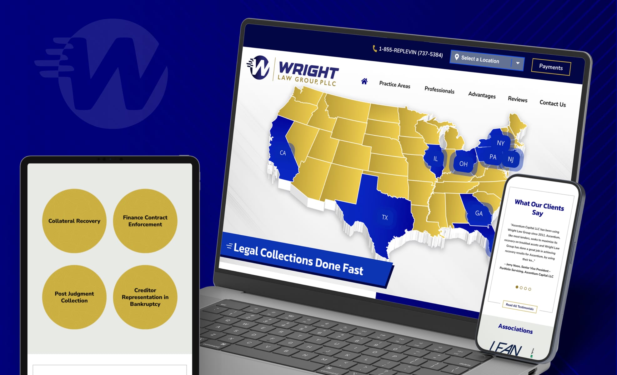 Law Firm Website design for Wright Law Group, PLLC