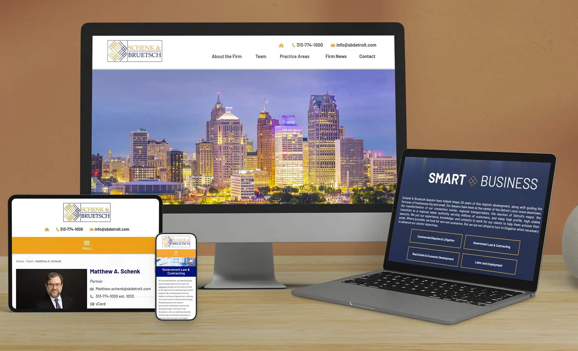 Law Firm Website design for Schenk & Bruetsch PLC