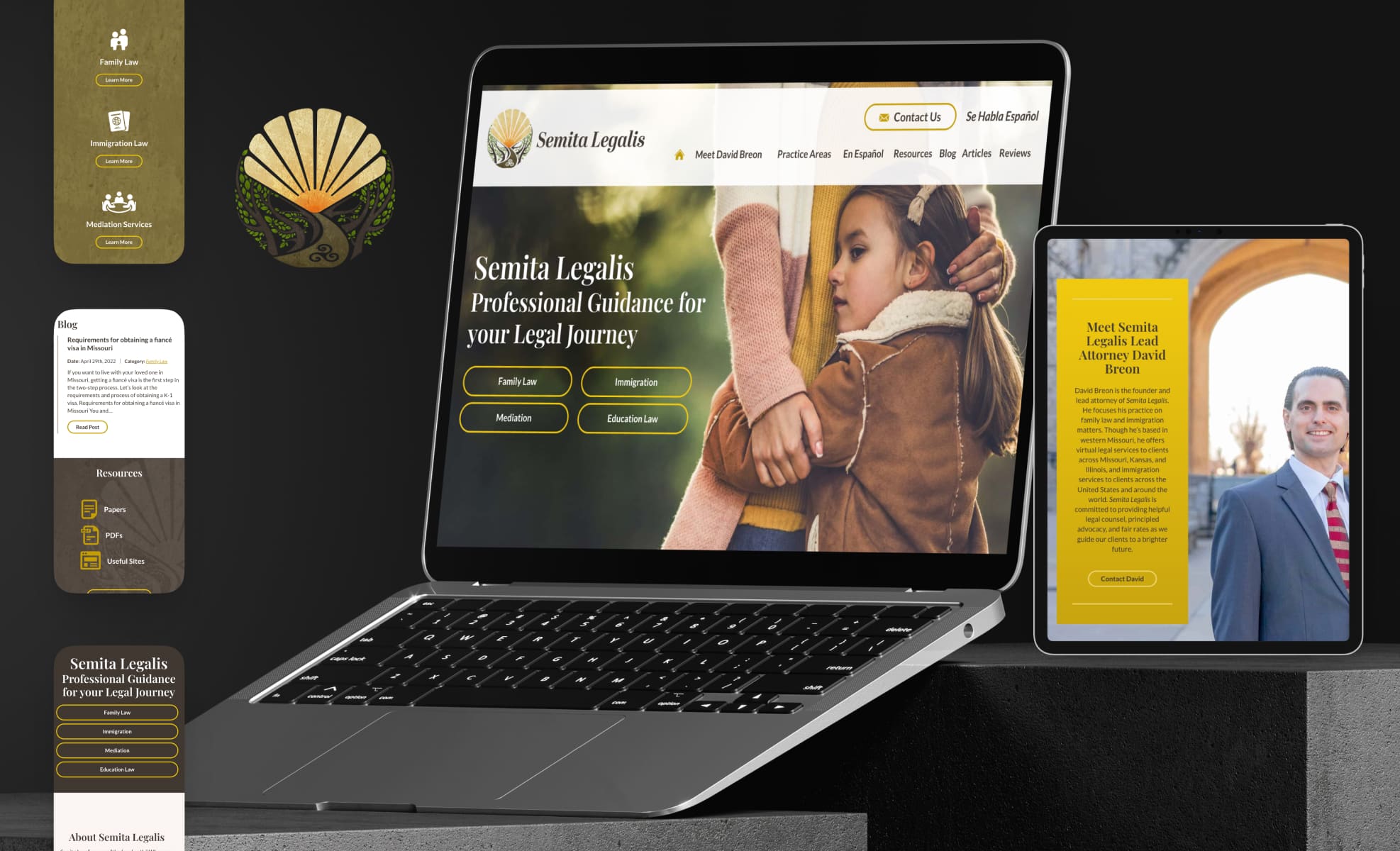 Law Firm Website design for Semita Legalis, LLC