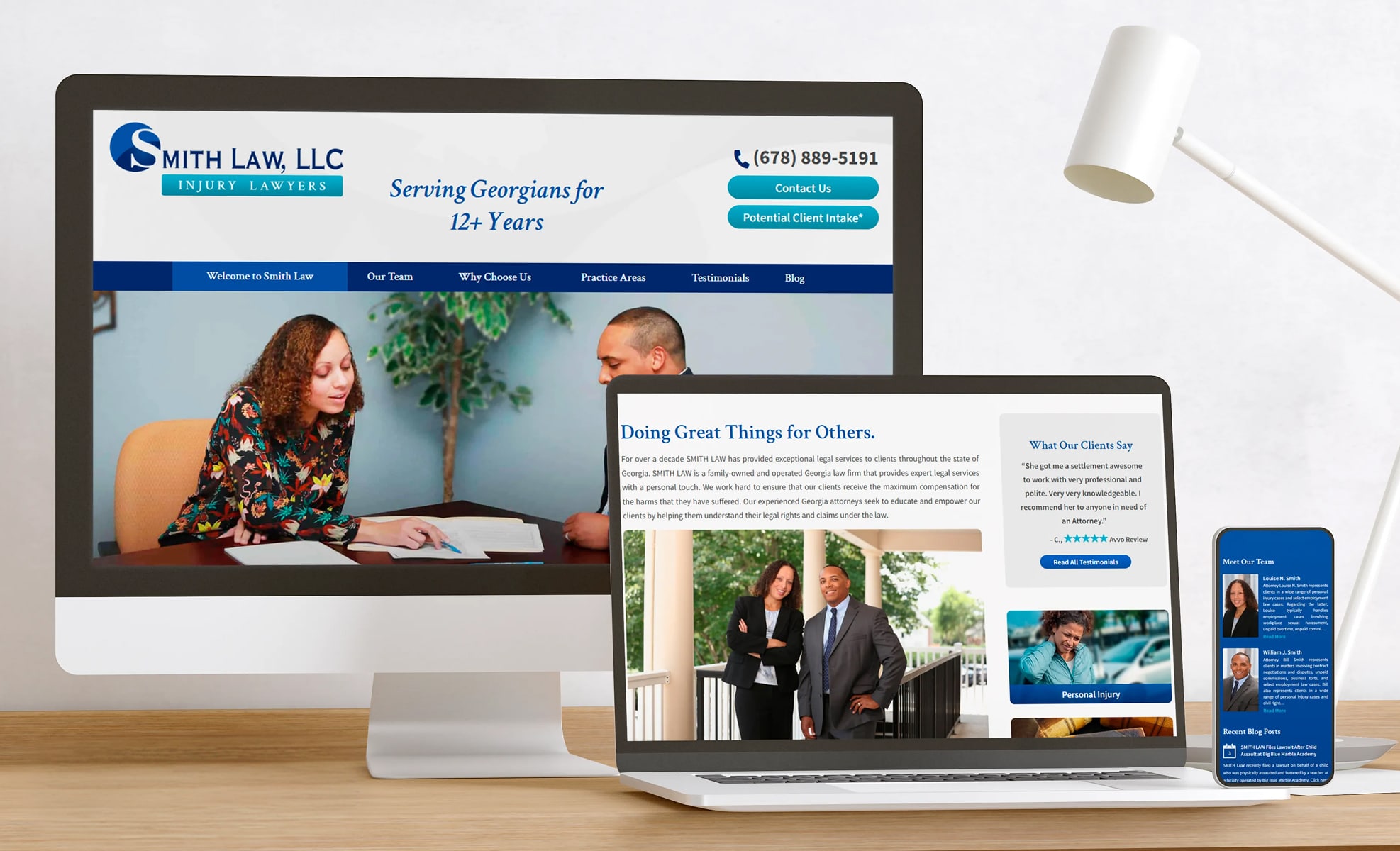 Law Firm Website design for SMITH LAW, LLC