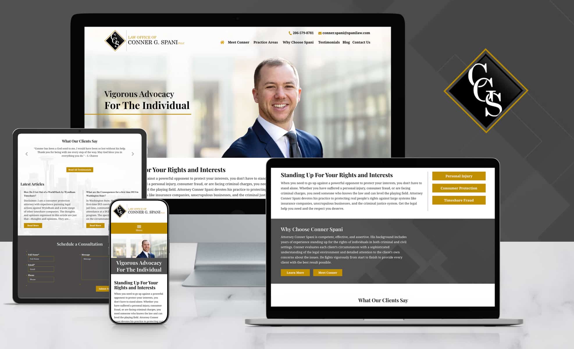 Law Firm Website design for Law Office of Conner G. S…