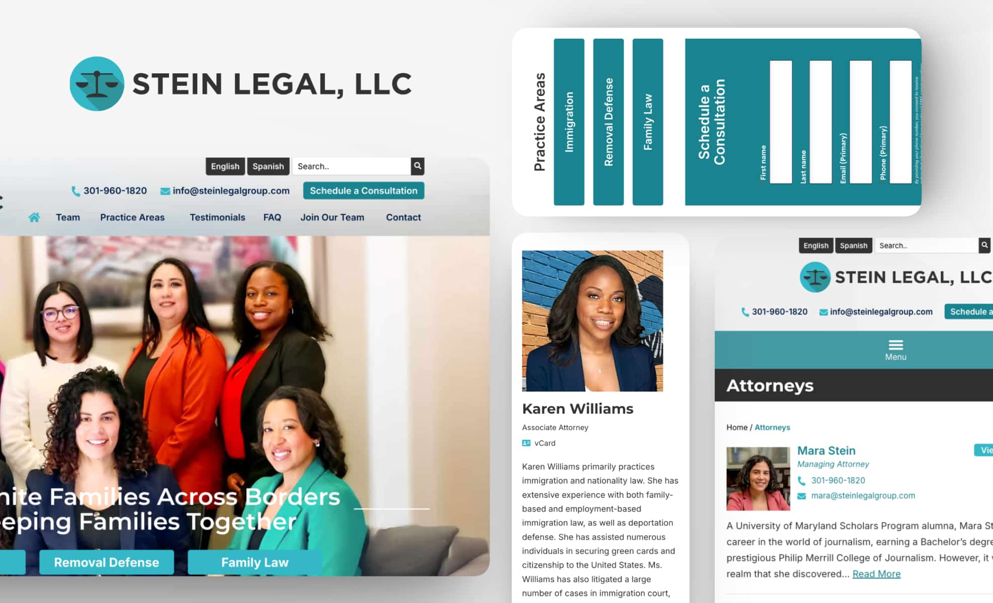 Law Firm Website design for Stein Legal LLC
