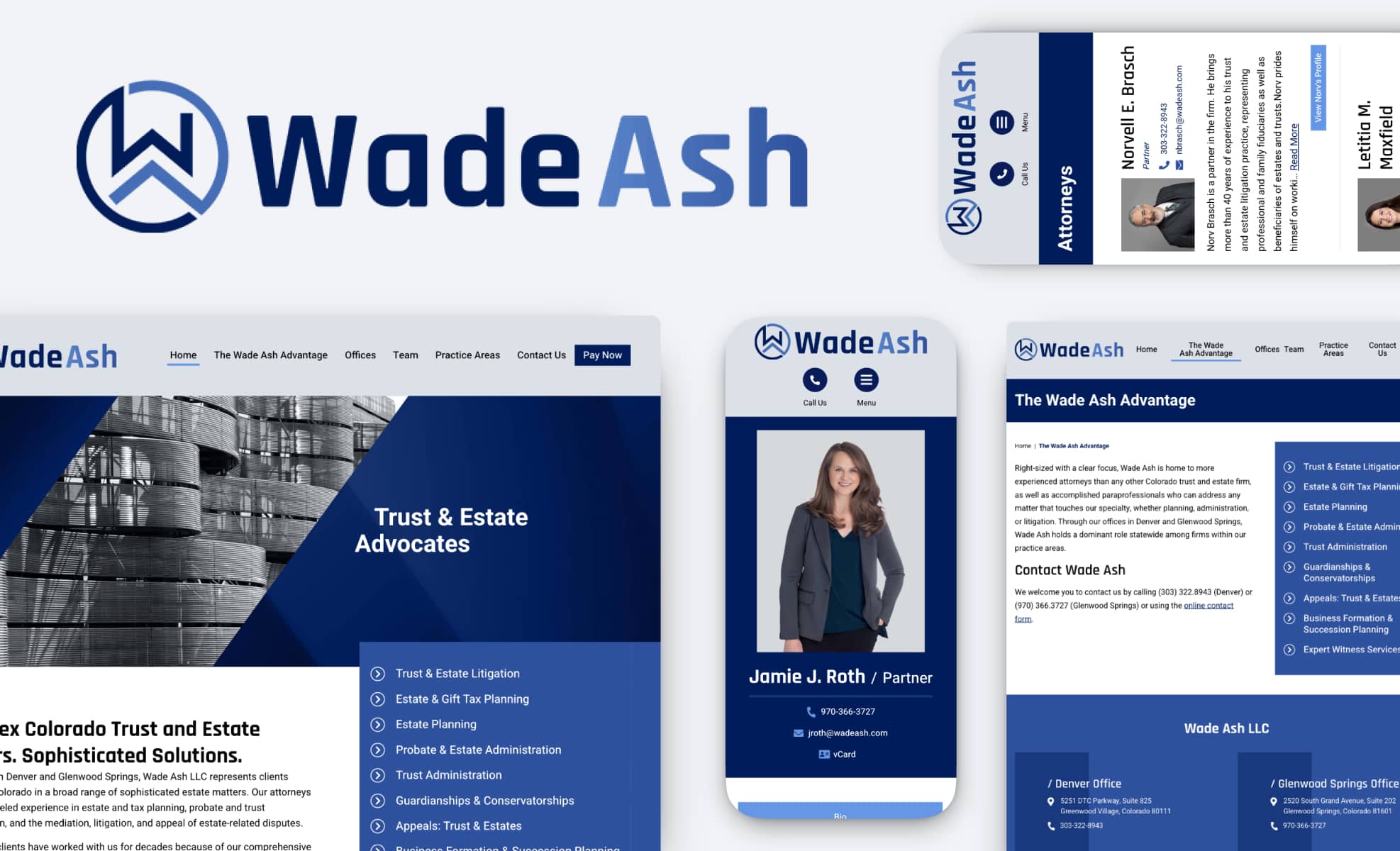 Law Firm Website design for Wade Ash LLC