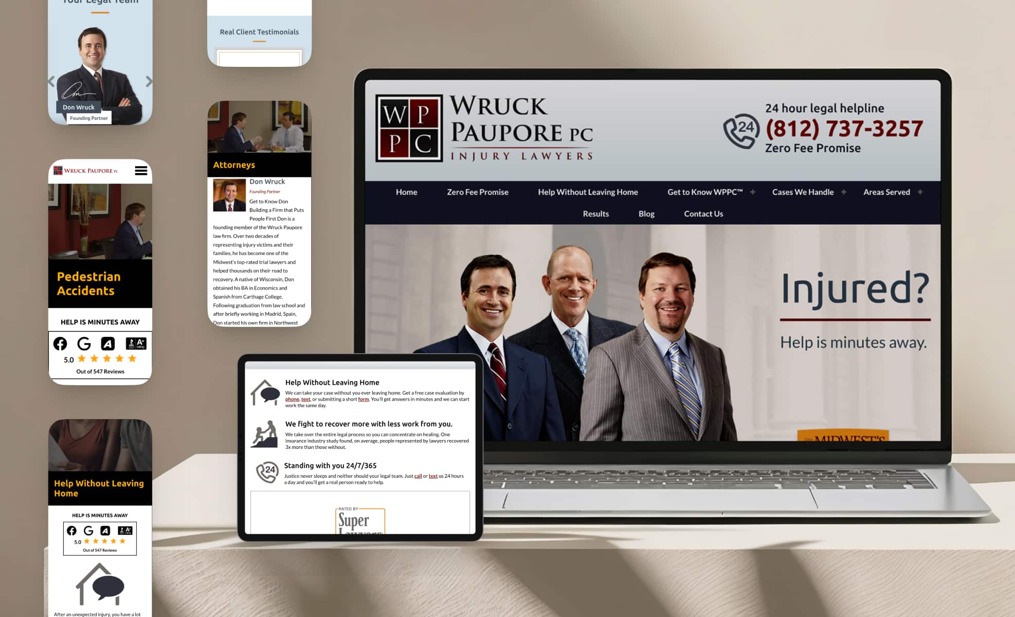 Law Firm Website design for Wruck Paupore PC
