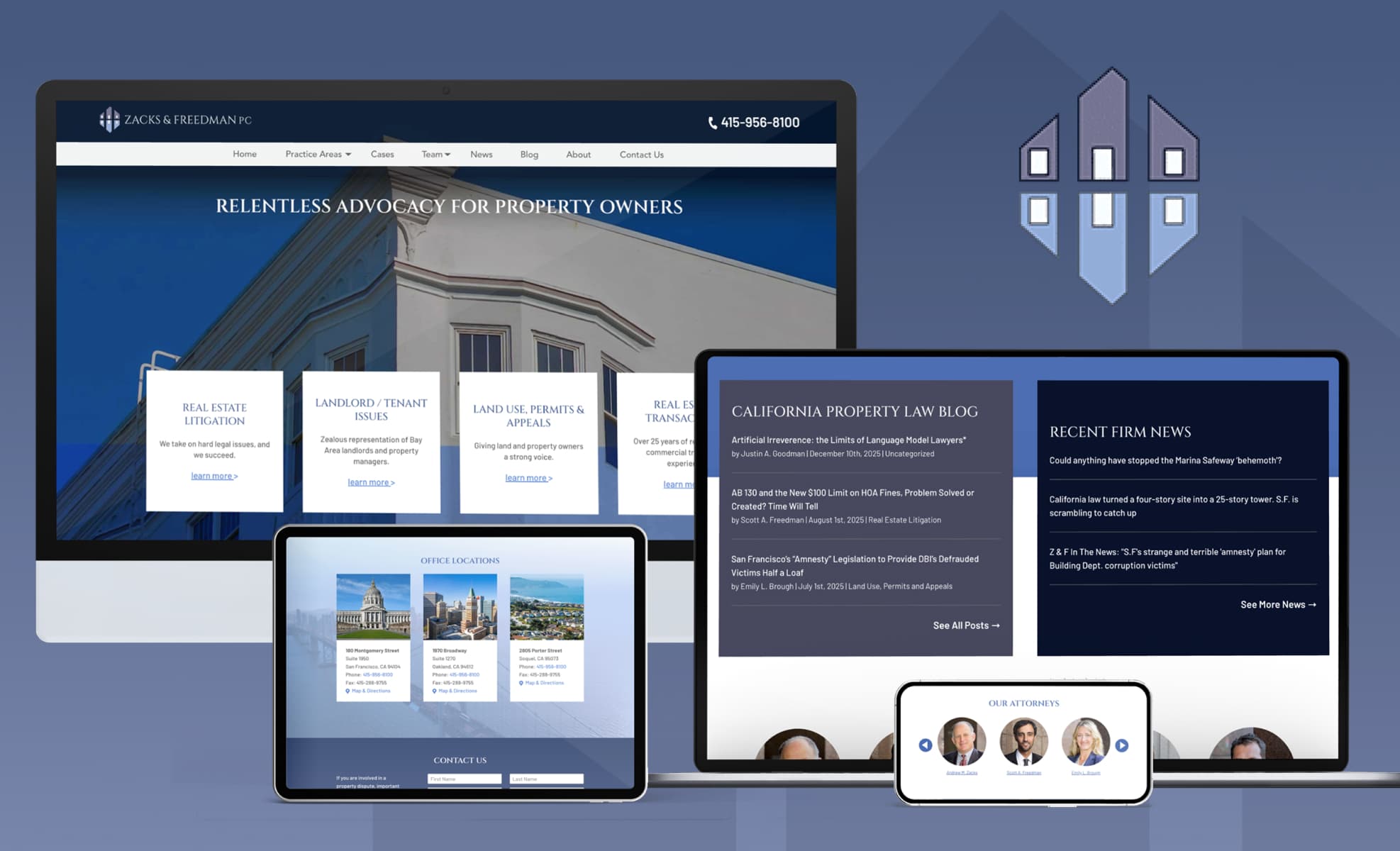 Law Firm Website design for Zacks & Freedman, PC