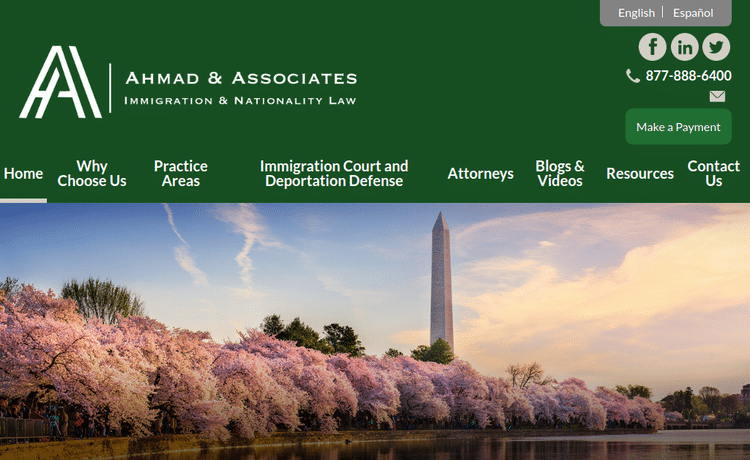 Law Firm Website design for Ahmad & Associates