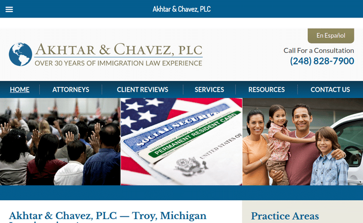 Law Firm Website design for Akhtar & Chavez, PLC