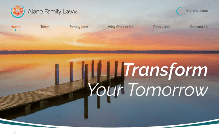 Law Firm Website design for Alane Family Law. P.C.
