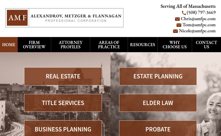 Law Firm Website design for Alexandrov, Metzger & Fla…