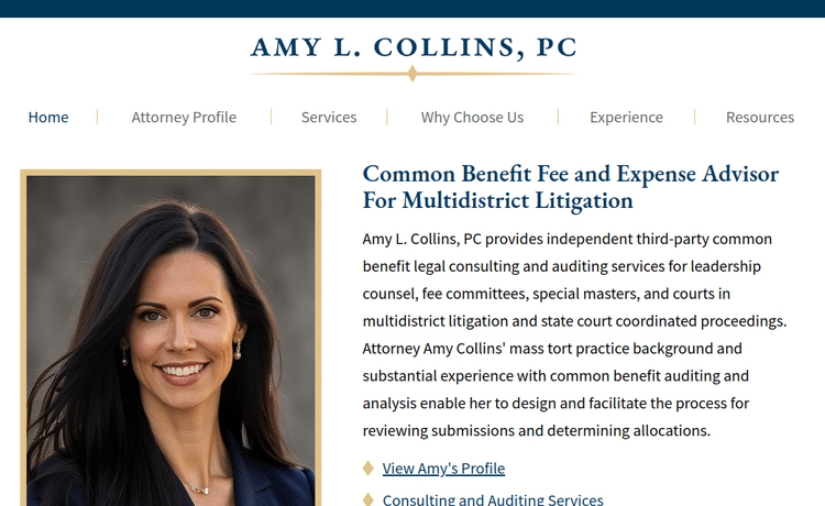 Law Firm Website design for Amy L. Collins, P.C.