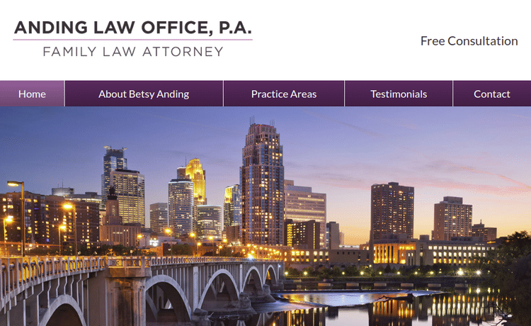Law Firm Website design for Anding Law Office, P.A.